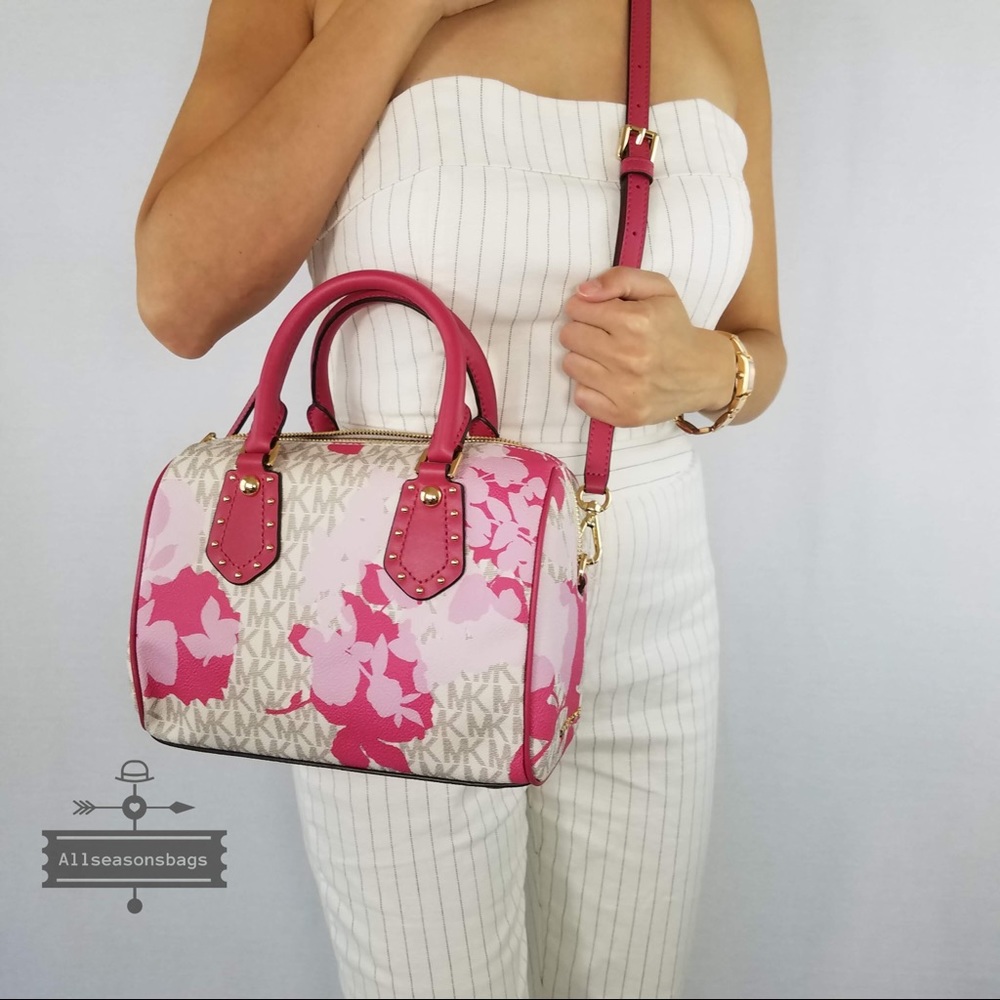 Michael Kors aria pink satchel crossbody Vanilla - Picture 6 of 8